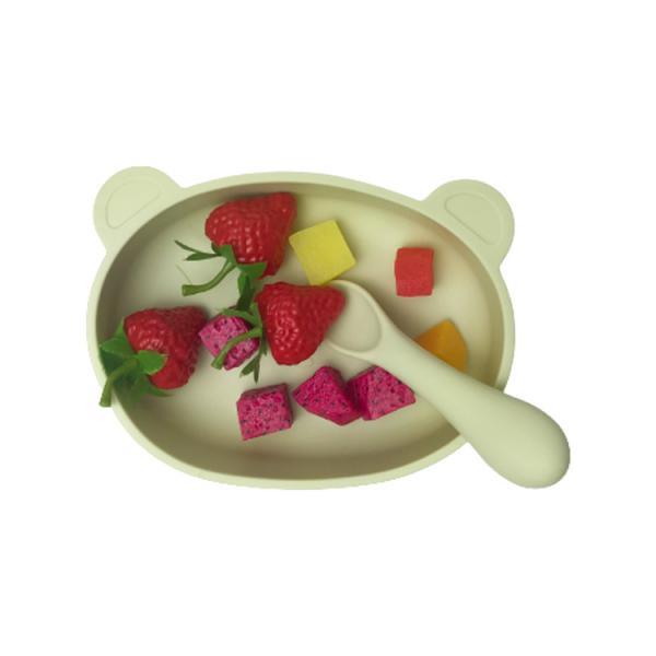 Suction Bowl Silicone Feeding Set Divided Suction Plate Cup Toddler Utensils Spoon