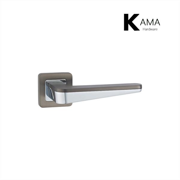 Zinc Alloy Silver Mortise Door Lock Handle Set Mute Split For Wooden Doors
