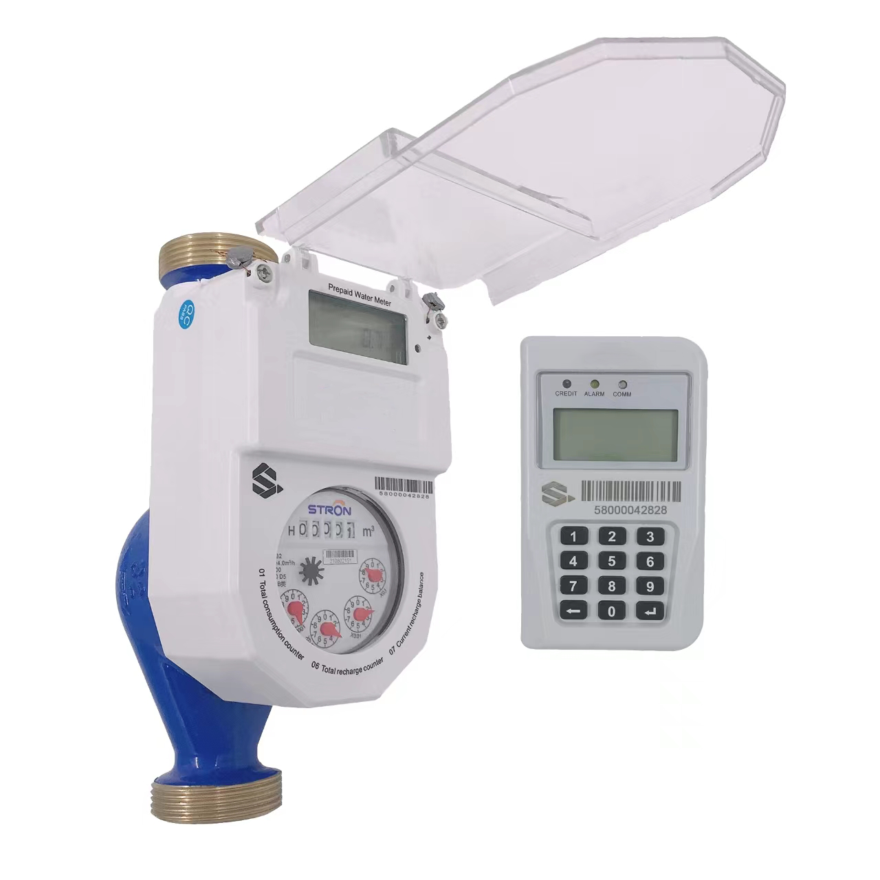 STW36-B Prepaid Water Meter Class II Protection and 7.8 Velocity Of Flow for Water Conservation