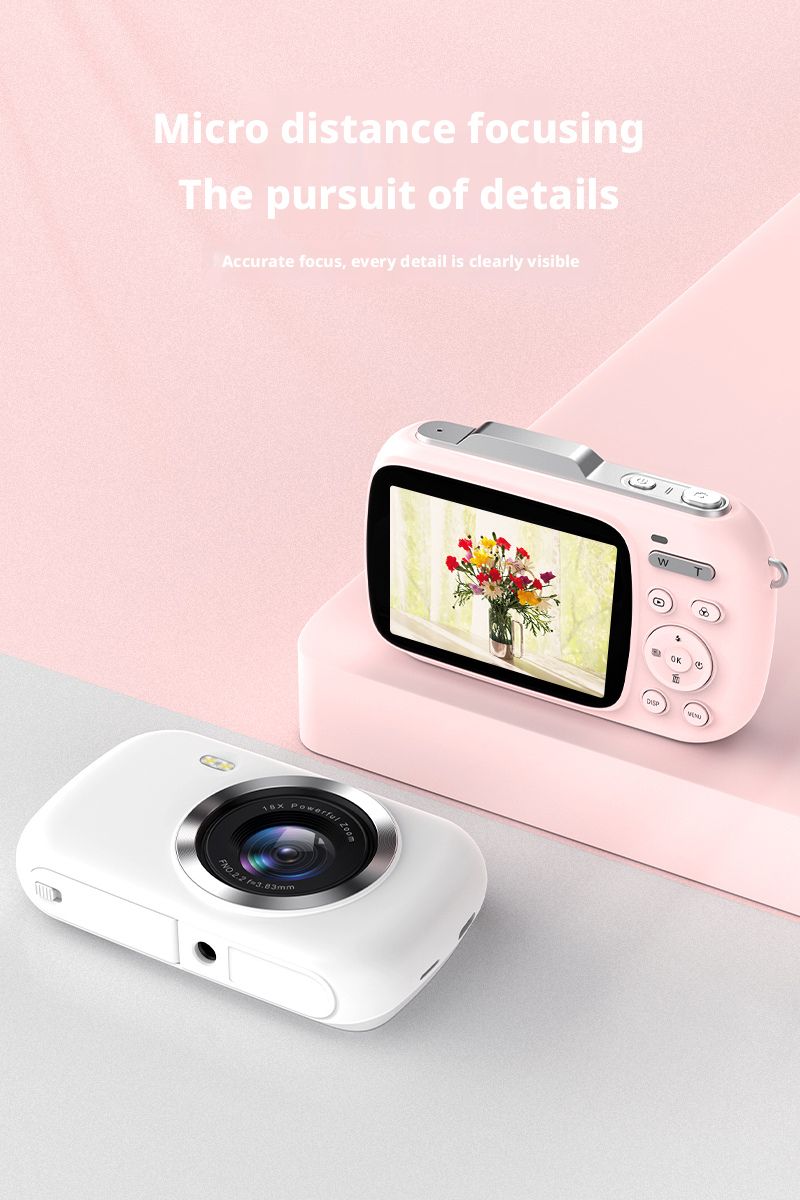 4K 64MP Optical Zoom Digital Camera 16x Electronic Image Stabilization HD Screen Auto Focus Smile Capture Compact Portable