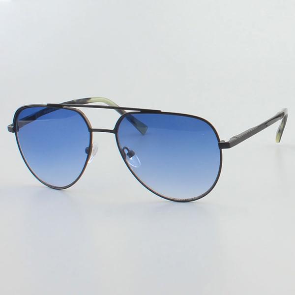 Unisex Polarized Lens Double Bridges Metal Frame Sunglasses