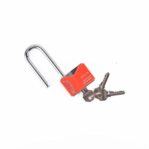 Rarlux 25mm Long Shackle Plastic Cover Colorful Rhombic Chrome Plated Iron Padlock with Solid Brass Cylinder and Steel Key
