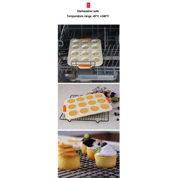 УПРАВЛЕНИЕ ПО САНИТАРНОМУ НАДЗОРУ ЗА КАЧЕСТВОМ ПИЩЕВЫХ ПРОДУКТОВ И МЕДИКАМЕНТОВ одобрило красочный лоток булочки силикона 12 полостей