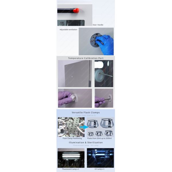 Non Refrigerated Orbital Incubator Shaker Floor Model ST-208 with Capacity 2000mlx15 1000mlx28