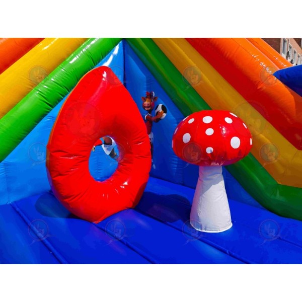 Inflatable Bouncer Slide Combo Custom Playground for Birthday Events School Parks Family Entertainment Rental Business Use Kids Indoor Outdoor Theme Party Center