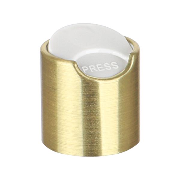 Disc Top Cap New 24 410 Golden Brushed Aluminum Shell Plastic Press Flip Top Cap