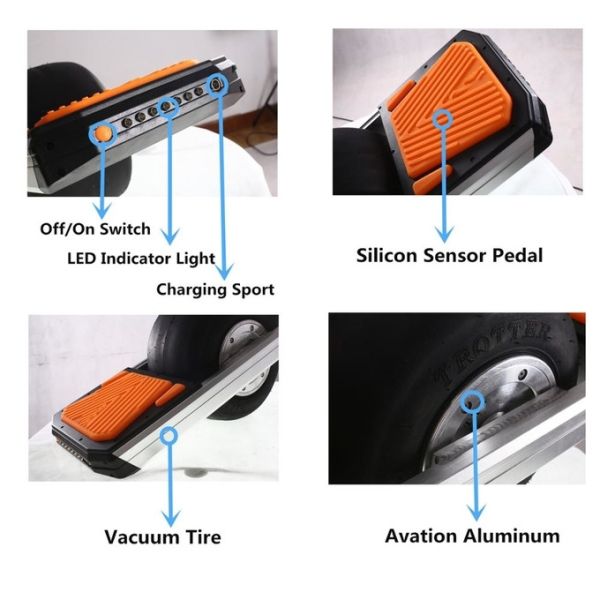 Скейтборд 18-25km собственной личности колеса взрослого 1000w одного балансируя