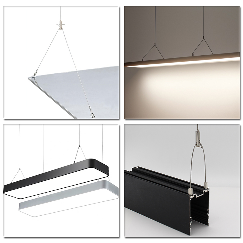 Adjustable Cable Gripper Forked Cable Suspension Kit LED Light Ceiling Mount Cable Hanging Kit