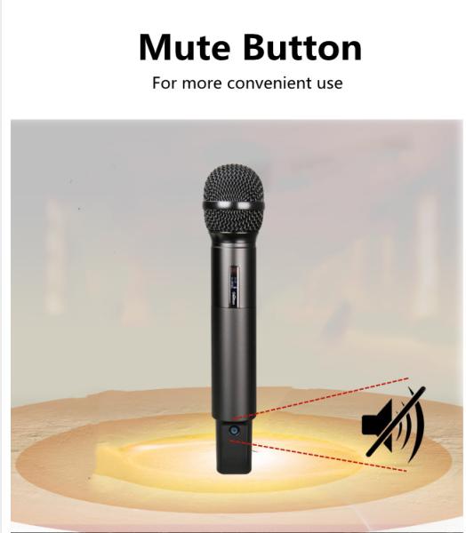 Studio UHF Wireless Live Recording Microphone 100V-240V Transmitter Sync