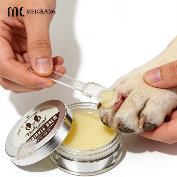 30g 50g Air-Tight Pet Ointment Jar with Built-in Spoon AS + PP Inner Cream Container for Wound Healing & Skin Treatment(MC-AS-552-2)