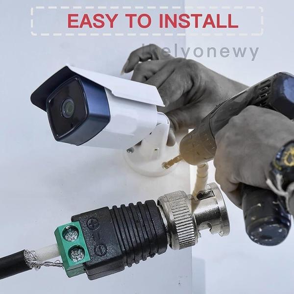 Solderless Screw Terminal BNC Female Male Connector Adapter for CCTV Camera Monitor Video Recorder