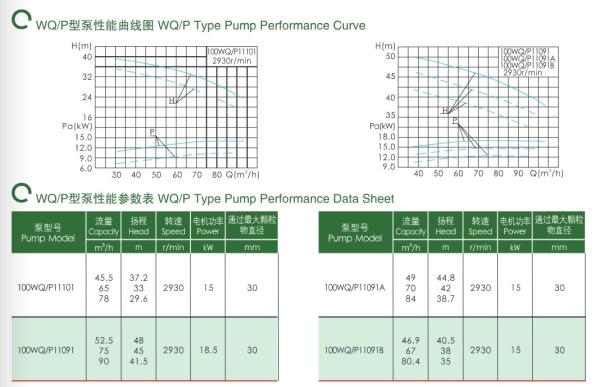 East Wq/P Type Inner Circulation Submersiblesewage Pump (11~355kW)