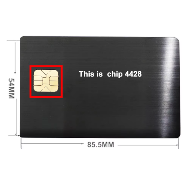 Customized 24K Mirror Gold Visa Blank Metal Credit Card 4442 & 4428 EMV Slot Chip Magnetic Strip