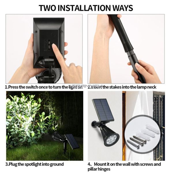 Outdoor Pathway Solar LED Garden Lights , Waterproof 2W Solar Panel Garden Lights