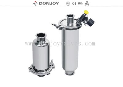 Filtro SS304 sanitário Inline da transformação de produtos alimentares com válvula da amostra/válvula de descarga