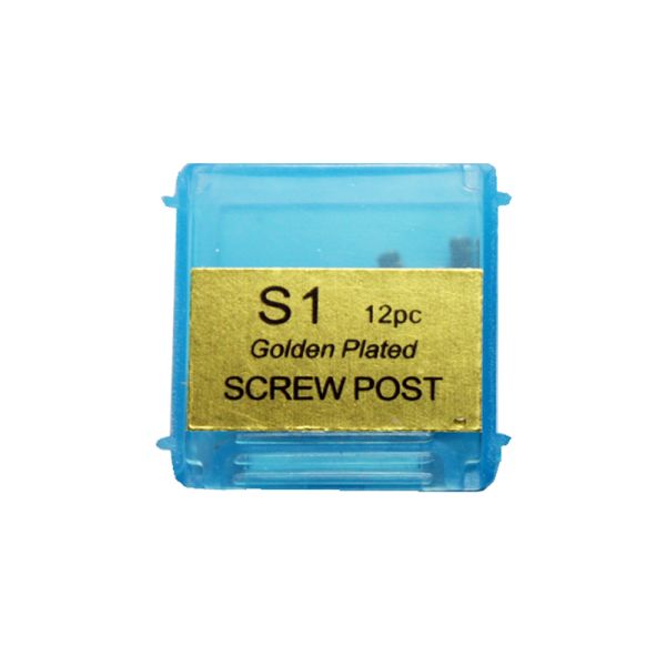 Titanium Dental Screw Post Silver / Gold Plated For Anterior Teeth 120 PCS