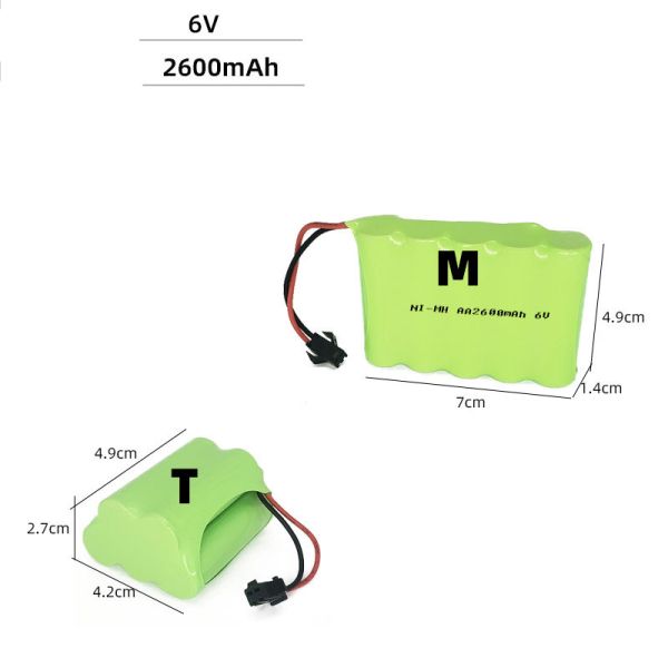 Custom Ni-MH Ni-CD Rechargeable Battery Pack 2.4v-24v Sizes for Home Appliance Applications Sub C AA AAA