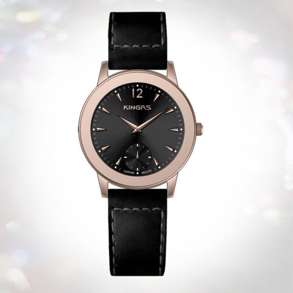 Water Resistence trendy ladies luxury watches with leather strap