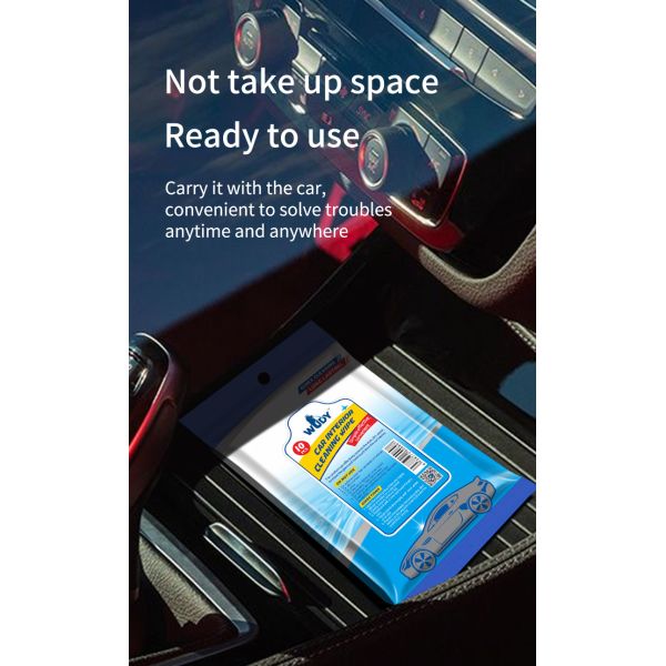 Microfiber Cloth Car Interior Cleaning Wipes For Dashboard Leather Moisturizing