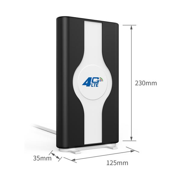 Antenna LTE 3G 4G de alto ganho 44dBi com 2* conector masculino CRC9/2* TS9 e cabo de 2 metros
