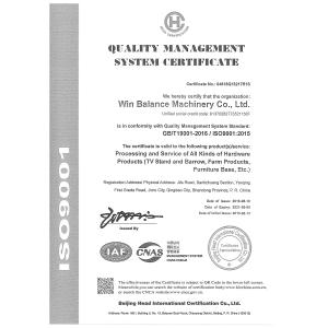 Win Balance Enterprise Co., LTD. Certifications