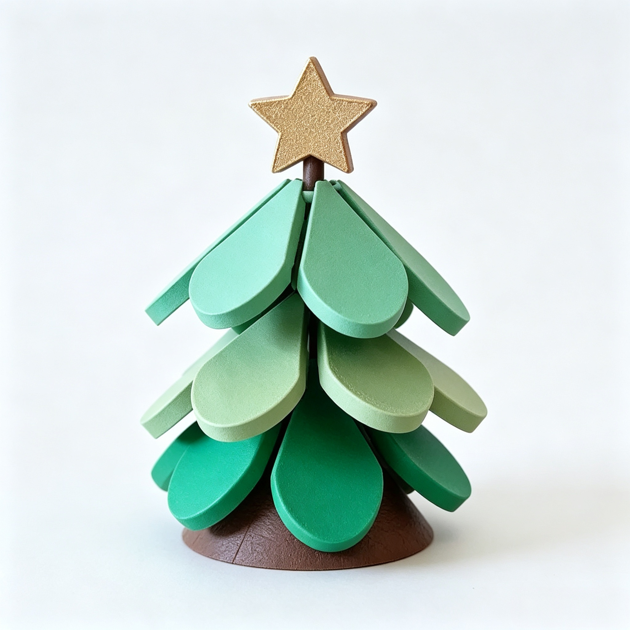 PLA 3D Printed Holiday Decoration Detachable Child Safe Christmas Tree Coaster Mat