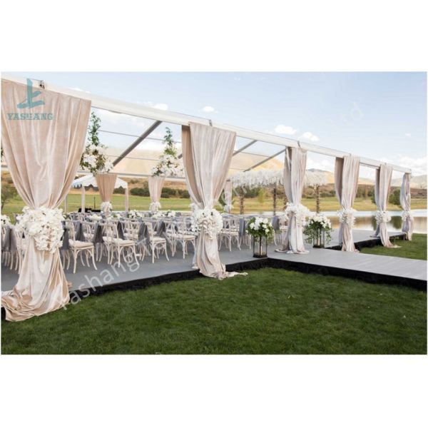 Wedding Event Structure Outdoor Clear Top Tent Transparent Roof Fabric Tent Canopy