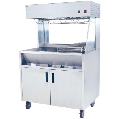 Commercial Free Standing Potato Chips Fry Warmer Station Chip Dump