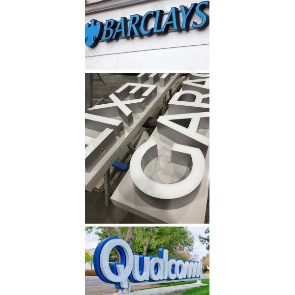 LED Channel Letter Sign Aluminium Trim Cap Flat Anti Corrosion With Edge