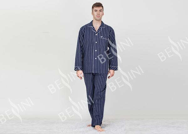 Personalised Mens Long Pyjamas Set / Mens Luxury Loungewear Set Anti Shrink