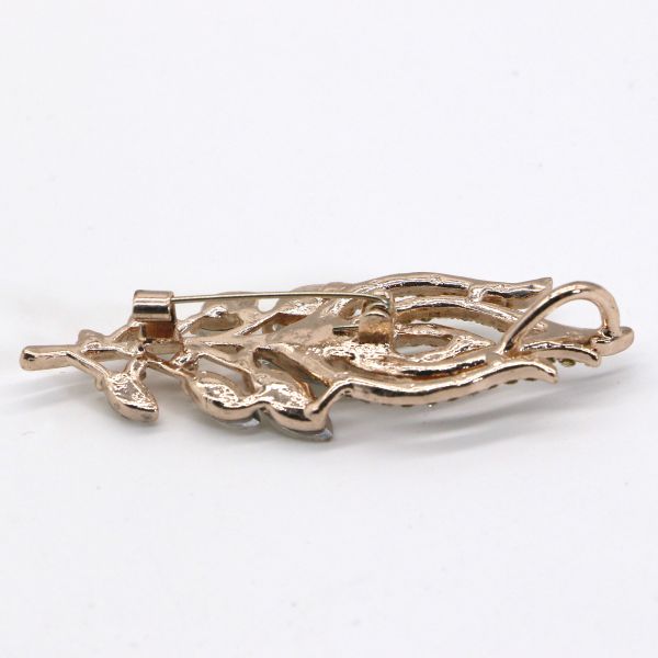 Rose Gold Fashion Brooch Pin Rose Shape For Clothes 6cm Size Copper Material