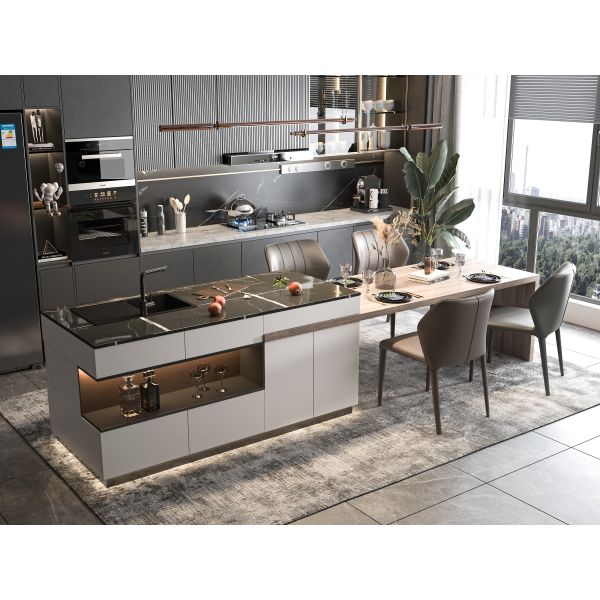 Villa Project Modern Style Furniture Design  Kitchen Cabinets Sets for Indoor
