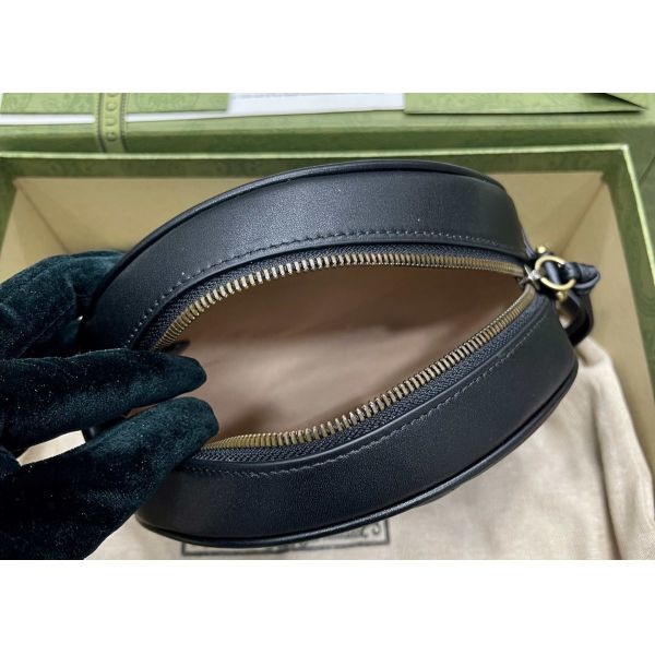 GG Marmont Wave Round Full Leather Chain Bag Soft Leather 18.5cm Length