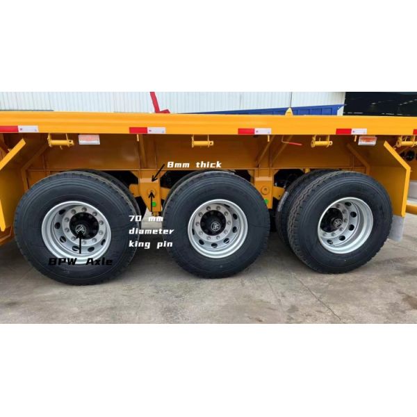 40 Foot Flatbed Semi Trailer 3 Axle for Sale in Zimbabwe Manufacturers