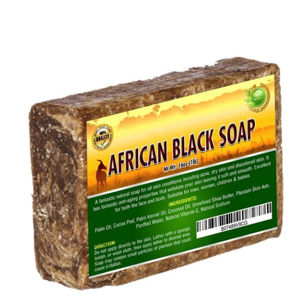 MSDS 100% Natural Shea Butter Africa Black Bar Soap For Dull Dry Skin
