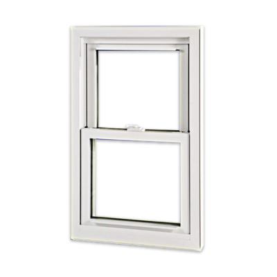 American Style PVC Frame Double Hung Vinyl Windows Heat Insulation Low E Vinyl Windows
