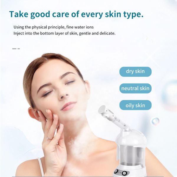 Handheld Facial Steamer for Deep Hydration and Moisturizing Product Size 210*130*170mm