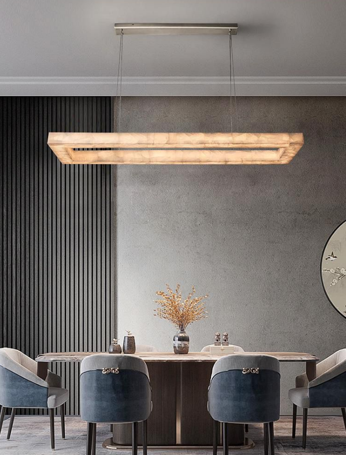 Специальное европейское современное уникальное кольцевое освещение белое естественное светодиодное алабастровое люстра для гостиной