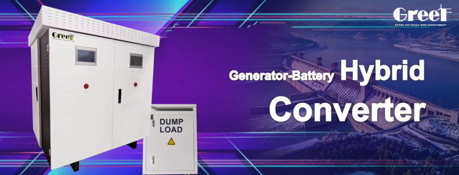 AC Generator-Battery Hybrid Converter with 450 Vac Optimal Generator Rated Voltage and LCD SMART Touch Screen Display for 50/60 Hz Rated Grid Frequency