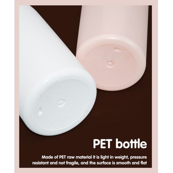 2.8cc Lotion Pump Bottle 240ml 300ml PET Round Shoulders Cosmetic Bottles