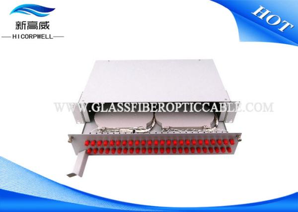FC 9 Inch Rack Mounted Fiber Optic Termination Panel , 70 - 106Kpa ODF Patch Panel