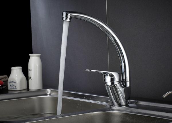 European Style Swan Kitchen Taps , Kitchen Sink Mixer 360 Degree Swivel ROVATE