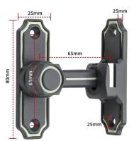 Serrure de verrou de porte de grange pour sécurité d'intérieur/extérieure/décoration/protection