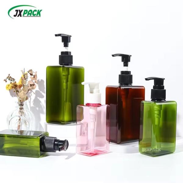 Square Refillable Plastic Shampoo Bottles 100ml 150ml 280ml Body Lotion Bottle