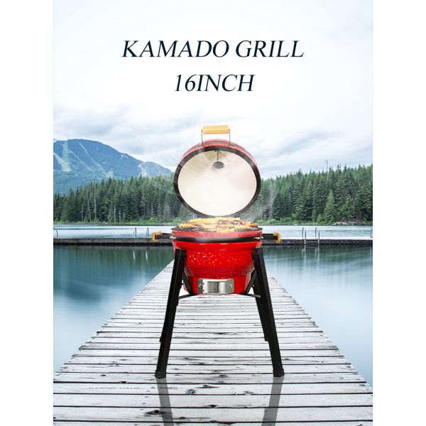 Kimstone Outdoor Ceramic Charcoal Commercial Bbq Grill Spit Rotisserie  Grill Home and Garden BBQ