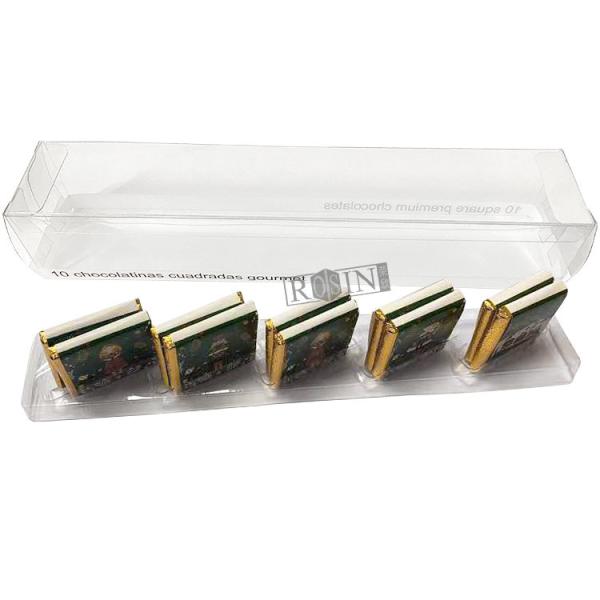 Thermoformed PET Chocolate Plastic Packaging Transparent With 5 Compartments