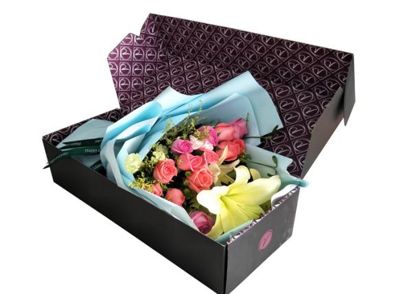 Corrugated Material Printed Shipping Boxes , Custom Packaging Boxes For Flower Packaging