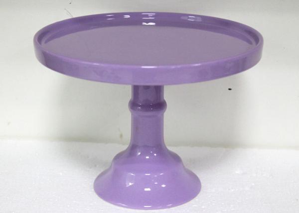 Customized Color Ceramic Cake Stand Footed Dessert Dolomite Platter For Wedding Party