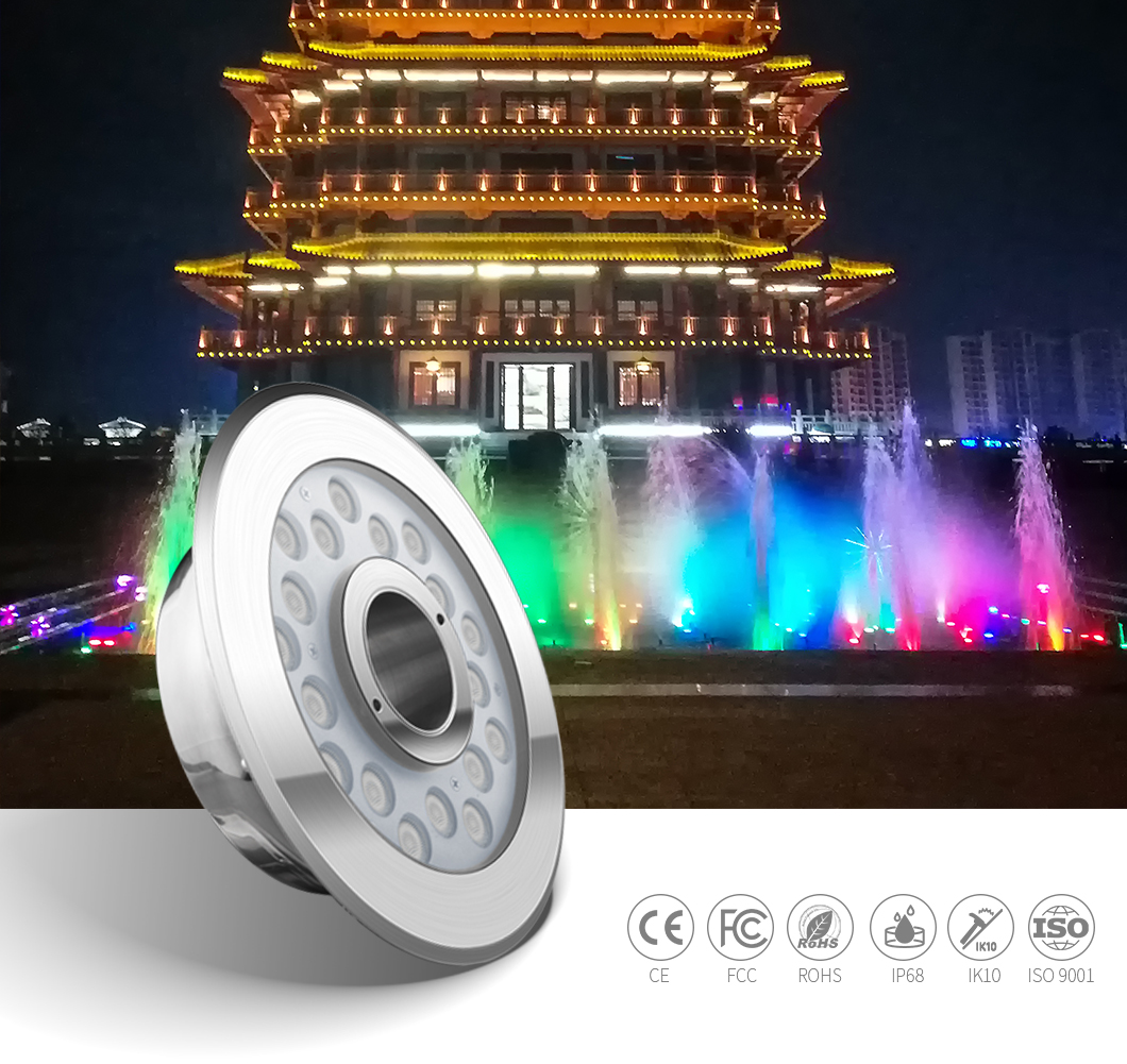 SMD3535 RGB DMX512 DC24V привело сопло света 50mm фонтана