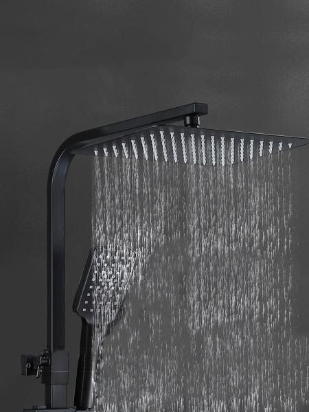 Thermostatic Pressurized Aluminum Shower Head Mixer Taps Rain Nozzle For Bathroom